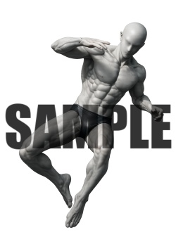 透過PNG素材｜アクションポーズ_ファイティング_0020 / Transparent PNG image material | Action_pose_Fighting_0020