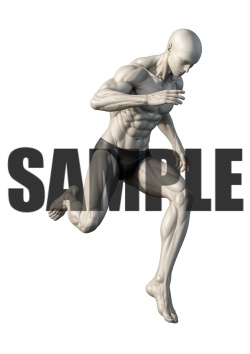 透過PNG素材｜アクションポーズ_ランニング_0004 / Transparent PNG image material | Action_pose_Running_0004