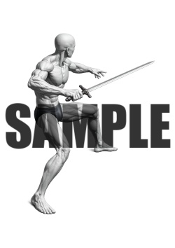 透過PNG素材｜アクションポーズ_ソード_0048 / Transparent PNG image material | Action_pose_Sword_0048