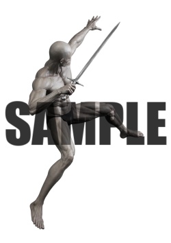 透過PNG素材｜アクションポーズ_ソード_0051 / Transparent PNG image material | Action_pose_Sword_0051