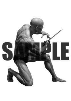 透過PNG素材｜アクションポーズ_ソード_0056 / Transparent PNG image material | Action_pose_Sword_0056