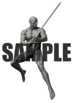 透過PNG素材｜アクションポーズ_ソード_0058 / Transparent PNG image material | Action_pose_Sword_0058