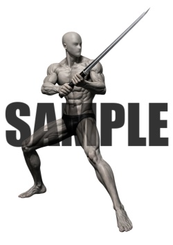 透過PNG素材｜アクションポーズ_ソード_0058 / Transparent PNG image material | Action_pose_Sword_0058