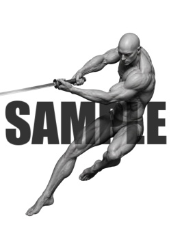 透過PNG素材｜アクションポーズ_ソード_0060 / Transparent PNG image material | Action_pose_Sword_0060