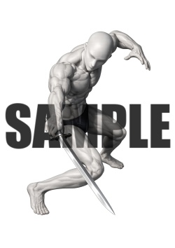 透過PNG素材|アクションポーズ_ソード_0062 / Transparent PNG image material | Action_pose_Sword_0062