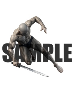 透過PNG素材｜アクションポーズ_ソード_0064 / Transparent PNG image material | Action_pose_Sword_0064