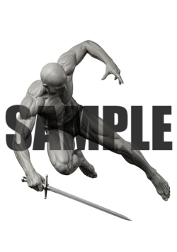 透過PNG素材|アクションポーズ_ソード_0064 / Transparent PNG image material | Action_pose_Sword_0064