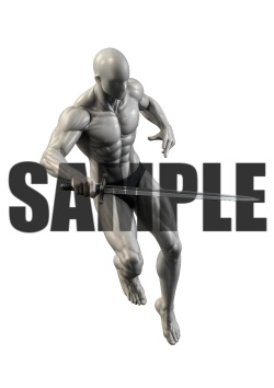 透過PNG素材|アクションポーズ_ソード_0065 / Transparent PNG image material | Action_pose_Sword_0065