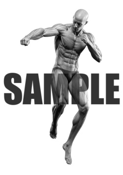 透過PNG素材｜アクションポーズ_ファイティング_0025 / Transparent PNG image material | Action_pose_Fighting_0025