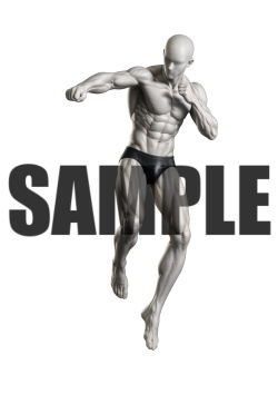 透過PNG素材｜アクションポーズ_ファイティング_0025 / Transparent PNG image material | Action_pose_Fighting_0025