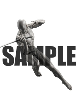 透過PNG素材｜アクションポーズ_ソード_0002 / Transparent PNG image material | Action_pose_Sword_0002