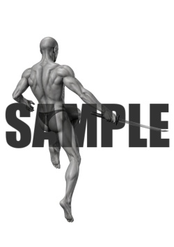 透過PNG素材｜アクションポーズ_ソード_0061 / Transparent PNG image material | Action_pose_Sword_0061