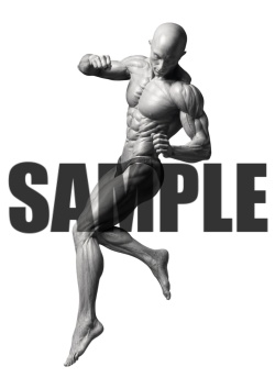 透過PNG素材｜アクションポーズ_ファイティング_0030 / Transparent PNG image material | Action_pose_Fighting_0030