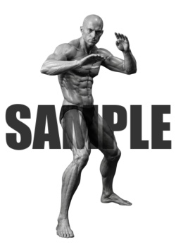 透過PNG素材|アクションポーズ_ファイティング_0038 / Transparent PNG image material | Action_pose_Fighting_0038
