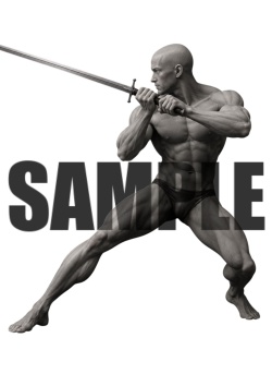 透過PNG素材｜アクションポーズ_ソード_0036 / Transparent PNG image material | Action_pose_Sword_0036