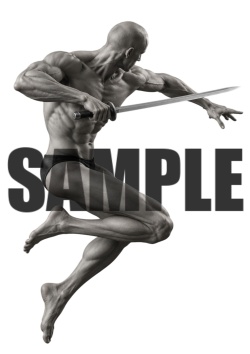 透過PNG素材｜アクションポーズ_ソード_0037 / Transparent PNG image material | Action_pose_Sword_0037