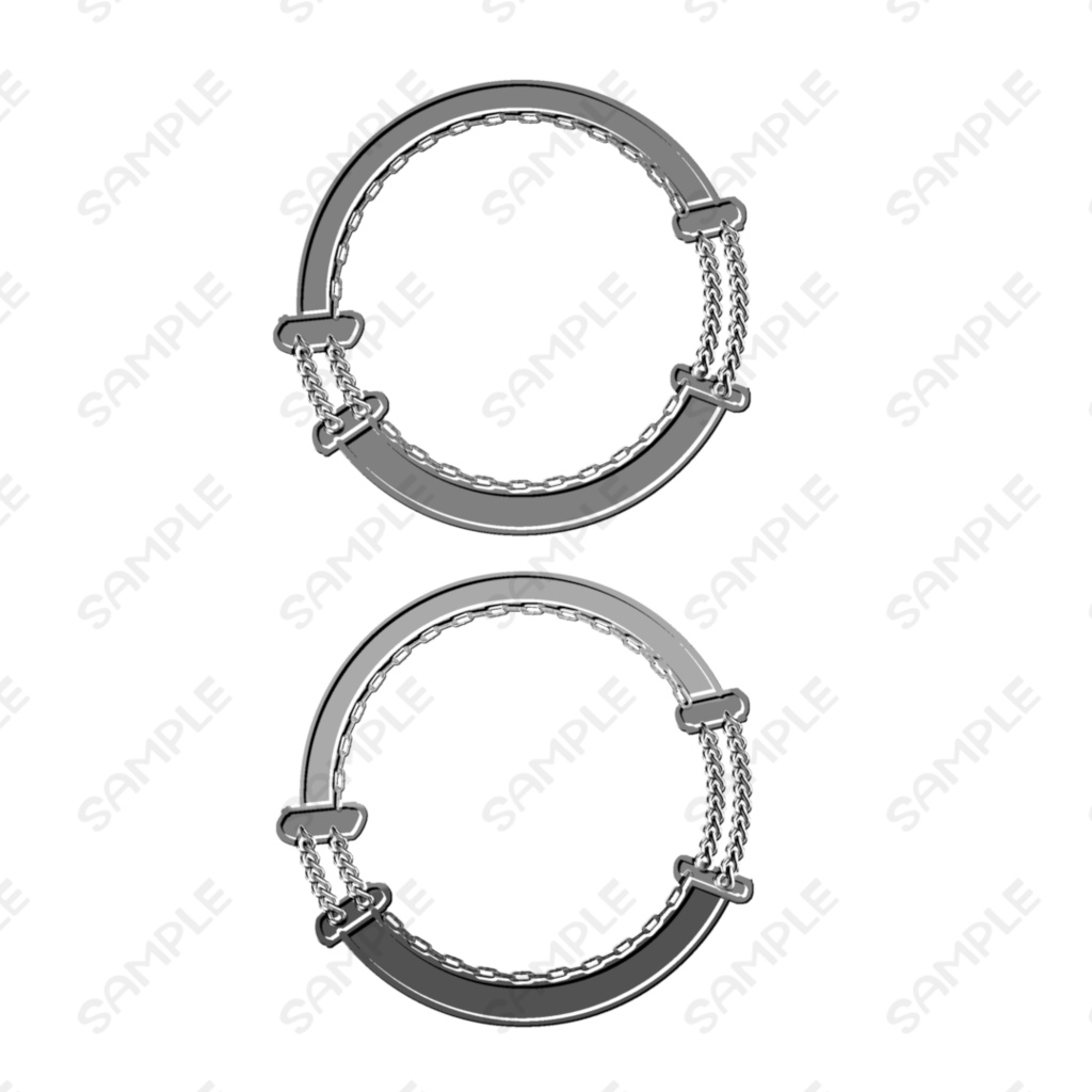 【全2種】メタルチェーンアイコンリング