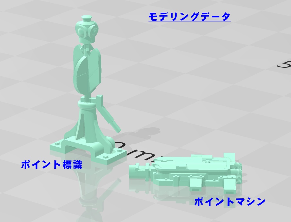 鉄道模型HO 16番用 ポイント標識 マシン モデリングデータ