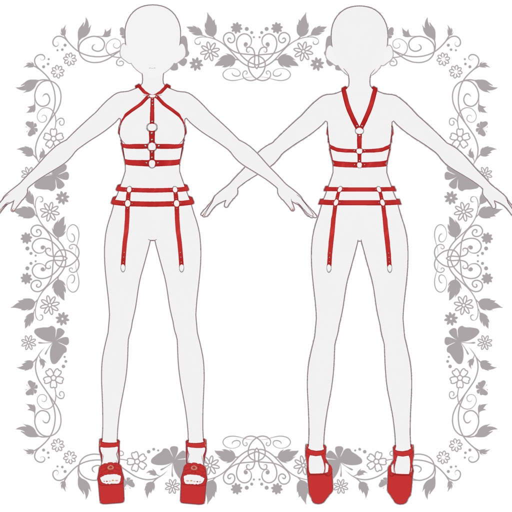 【VRoid向けテクスチャ】StuddedKiss