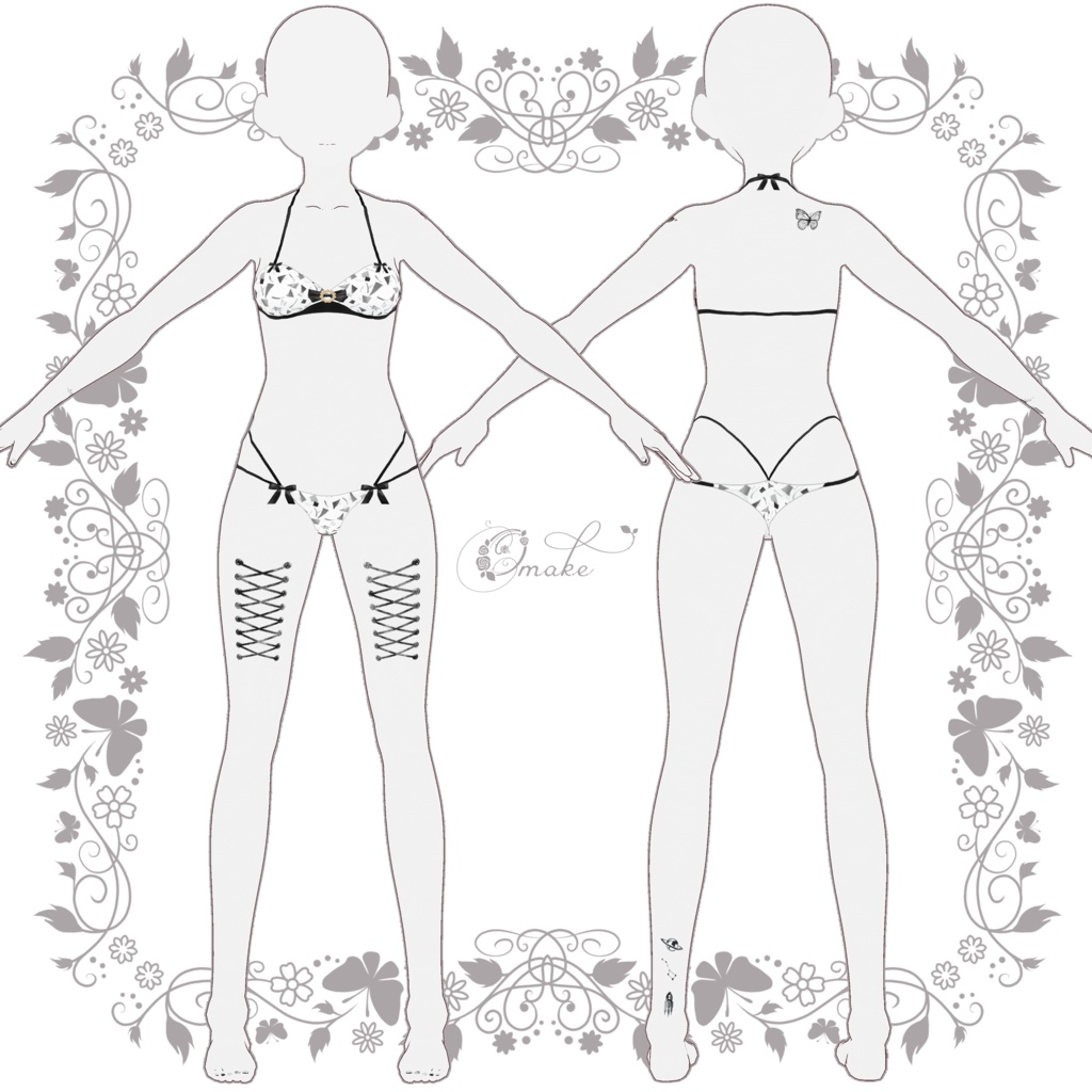 【VRoid向けテクスチャ】StuddedKiss