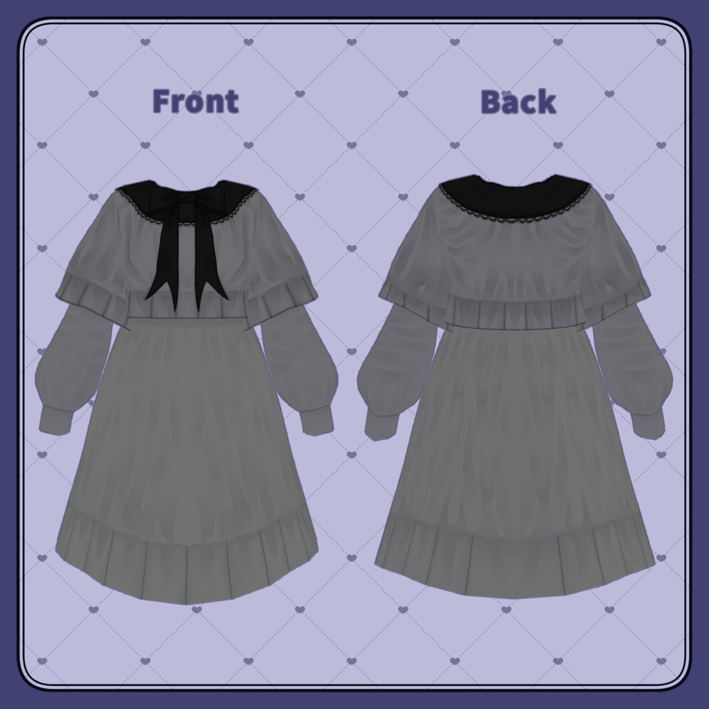 【VRoid向けテクスチャ】SimpleNegligee