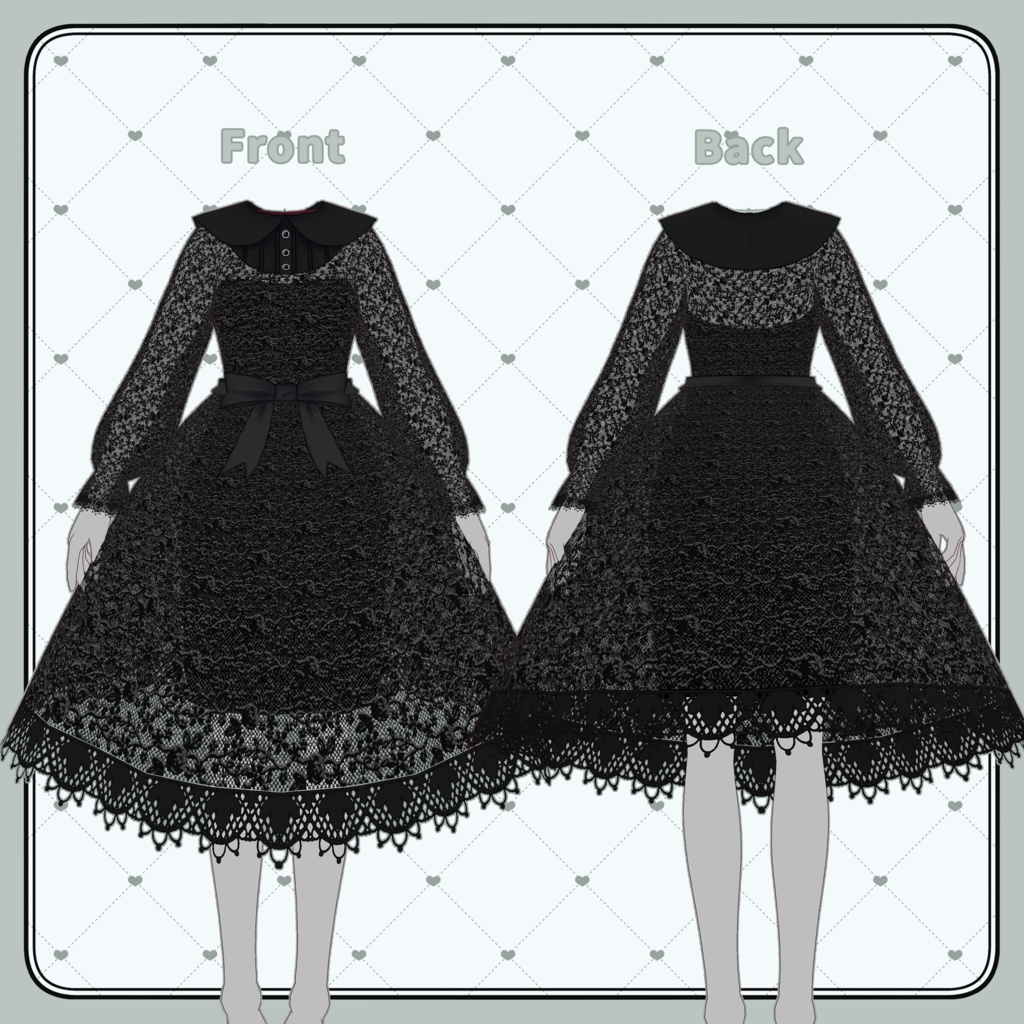 【VRoid向けテクスチャ】TranceparnentDress