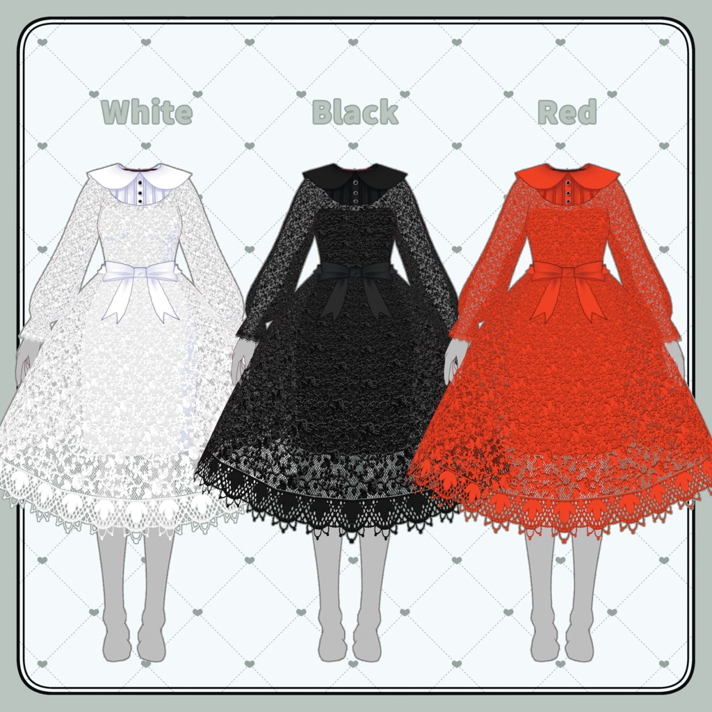 【VRoid向けテクスチャ】TranceparnentDress