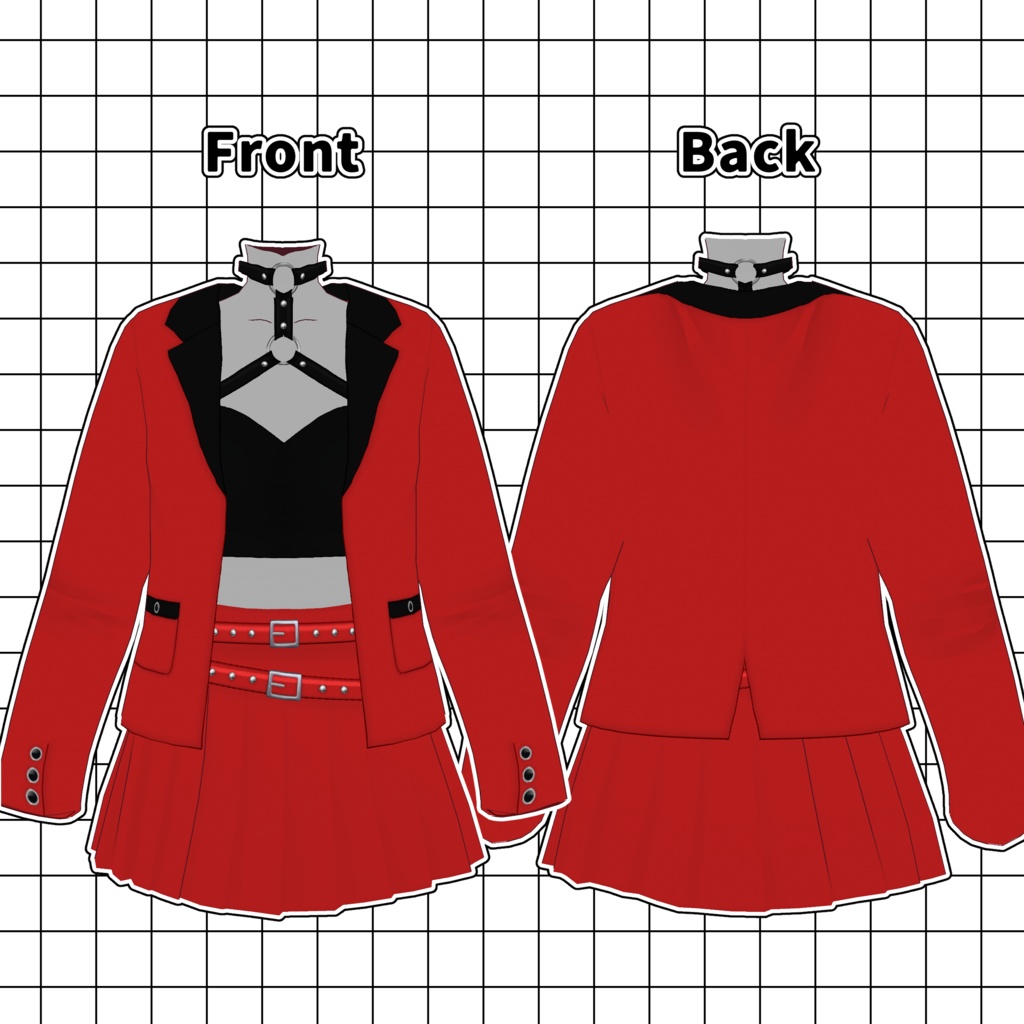 【VRoid向けテクスチャ】Spike♡Heart