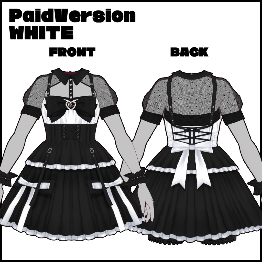 【VRoid向けテクスチャ】地下アイドル風ワンピース【無料あり】