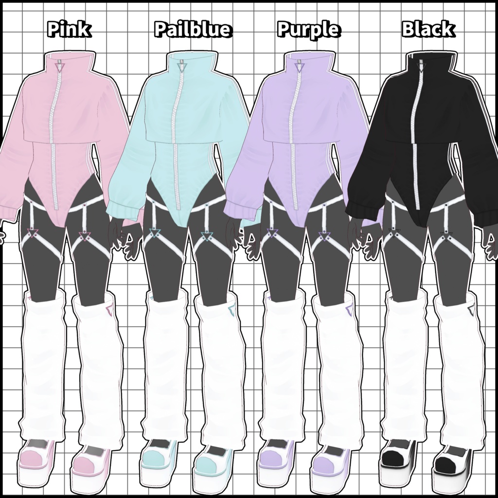 【VRoid向けテクスチャ】サブカルジャージ風水着