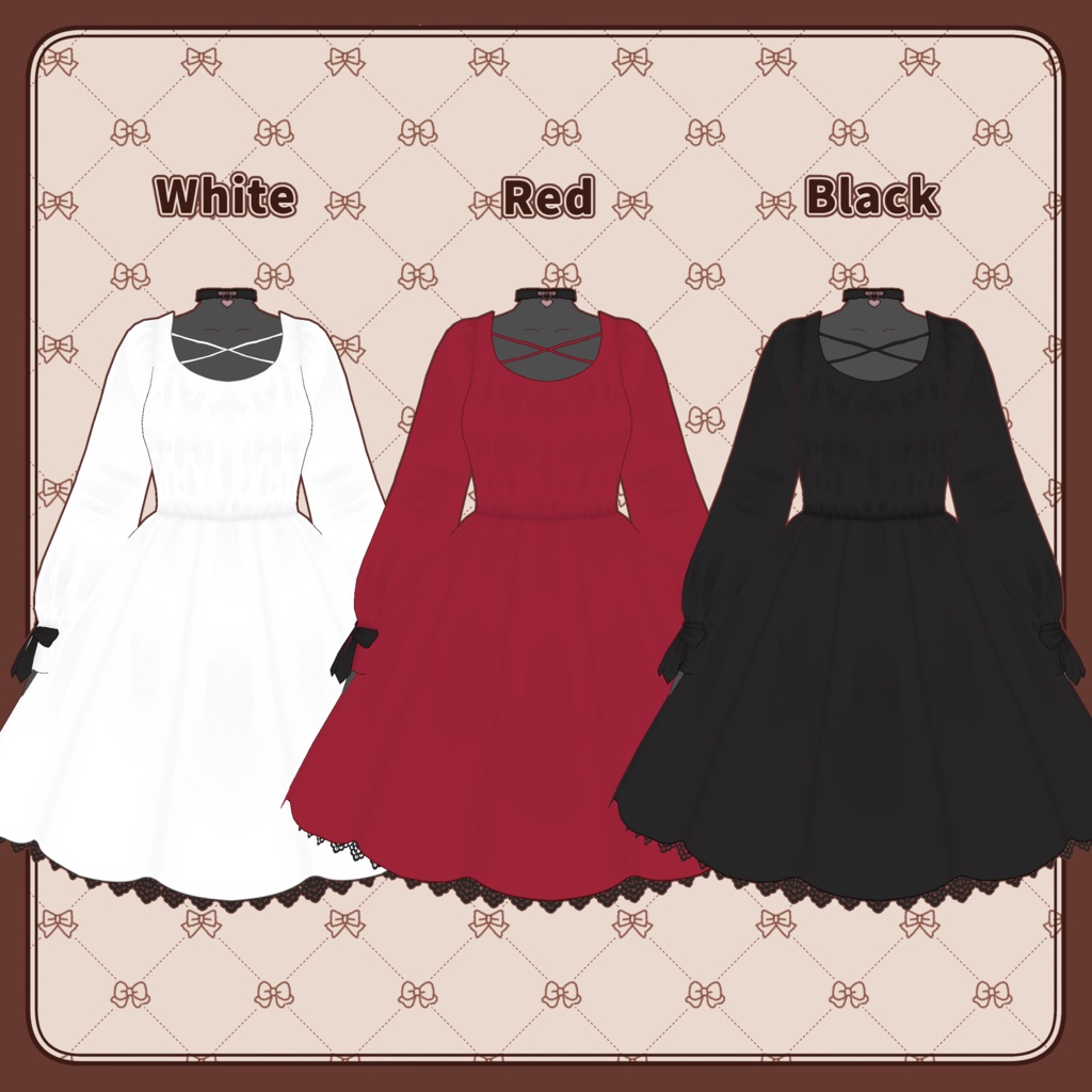 【VRoid向けテクスチャ】なんかいい感じのドレス