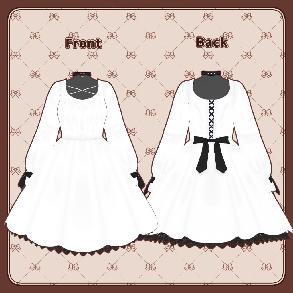 【VRoid向けテクスチャ】なんかいい感じのドレス