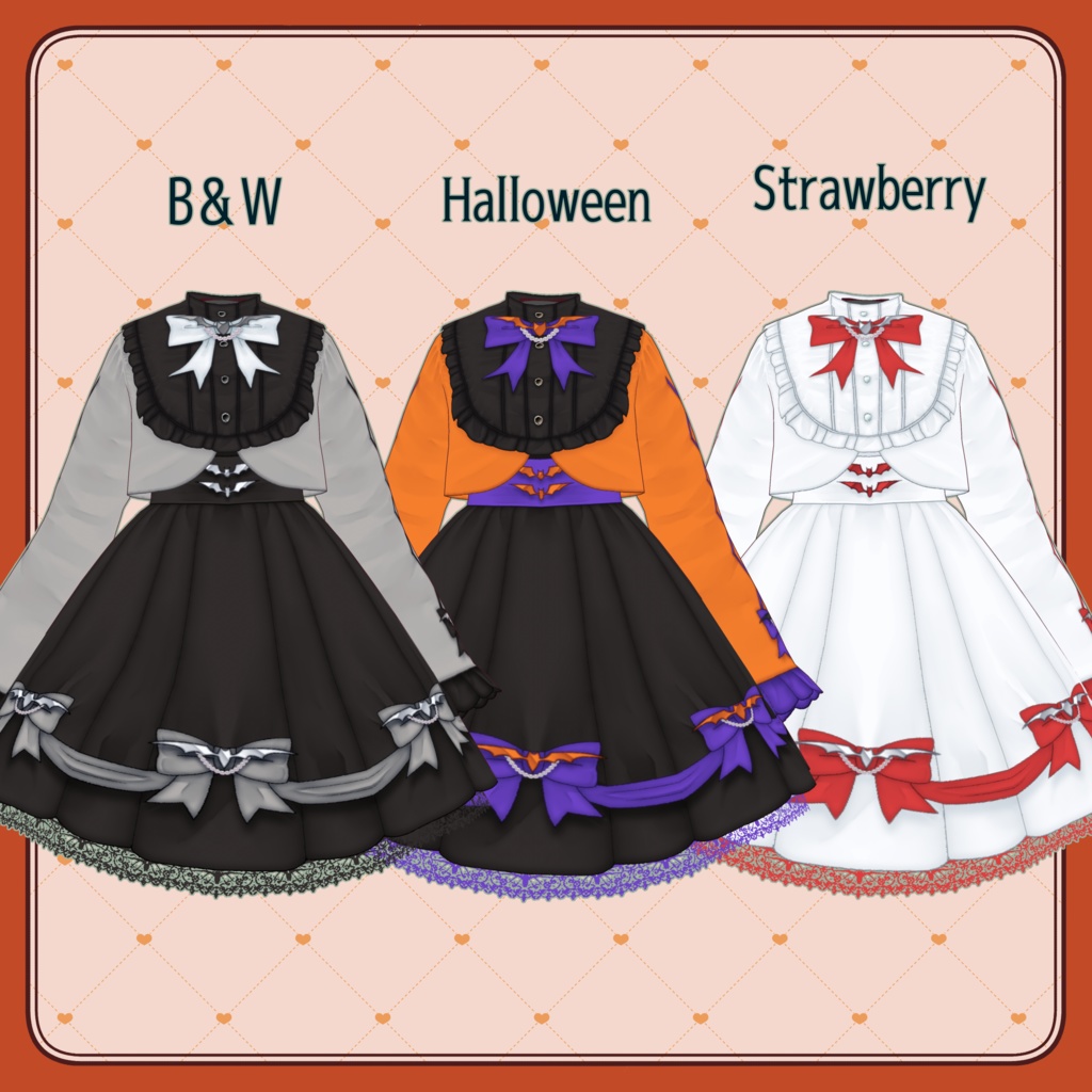 【VRoid向けテクスチャ】BatBelfryDress