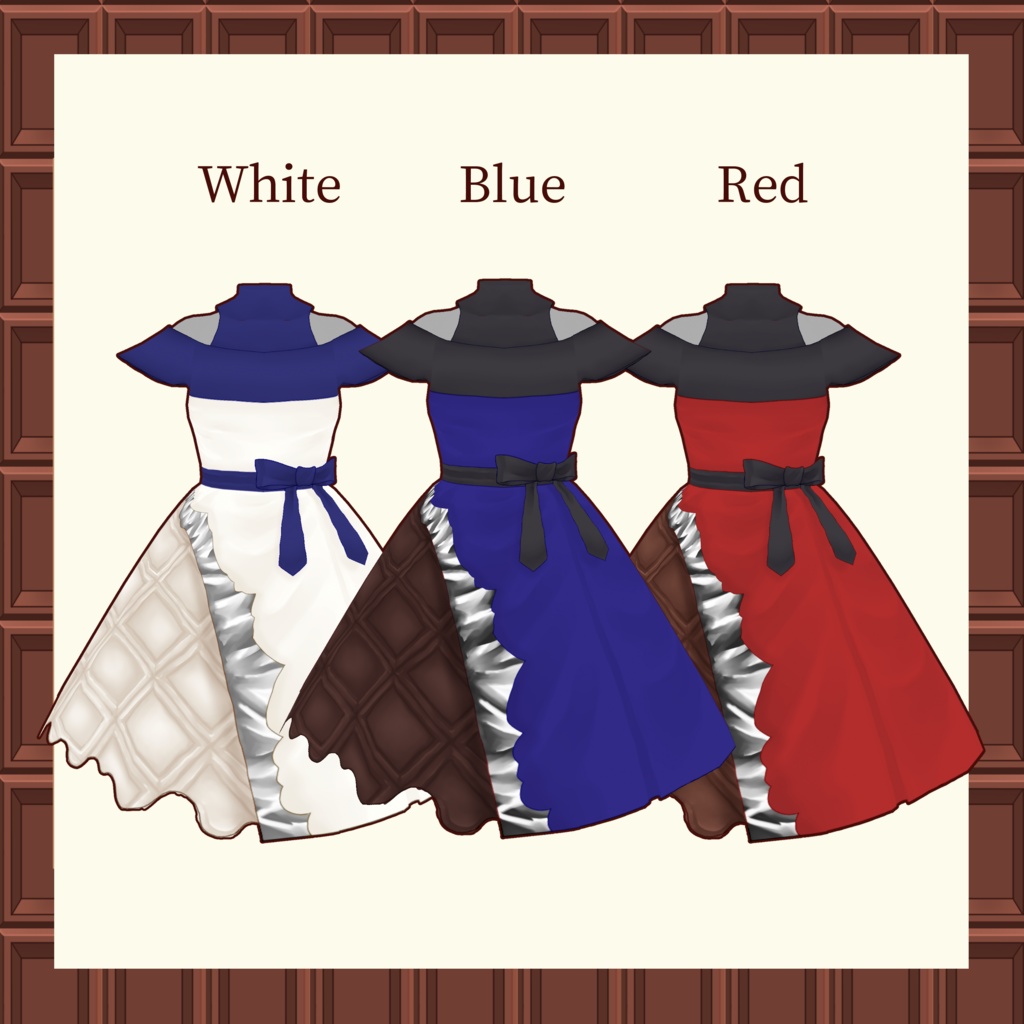 【VRoid向けテクスチャ】SweetChocolateWrapping