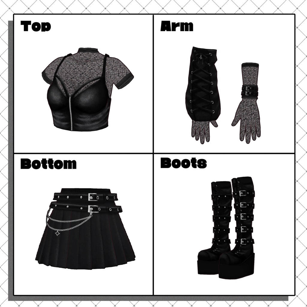 【VRoid向けテクスチャ】MetallicStar