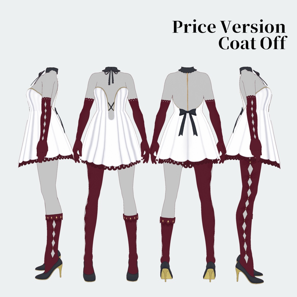 【VRoid向けテクスチャ】DiamondModernDress【無料版あり】