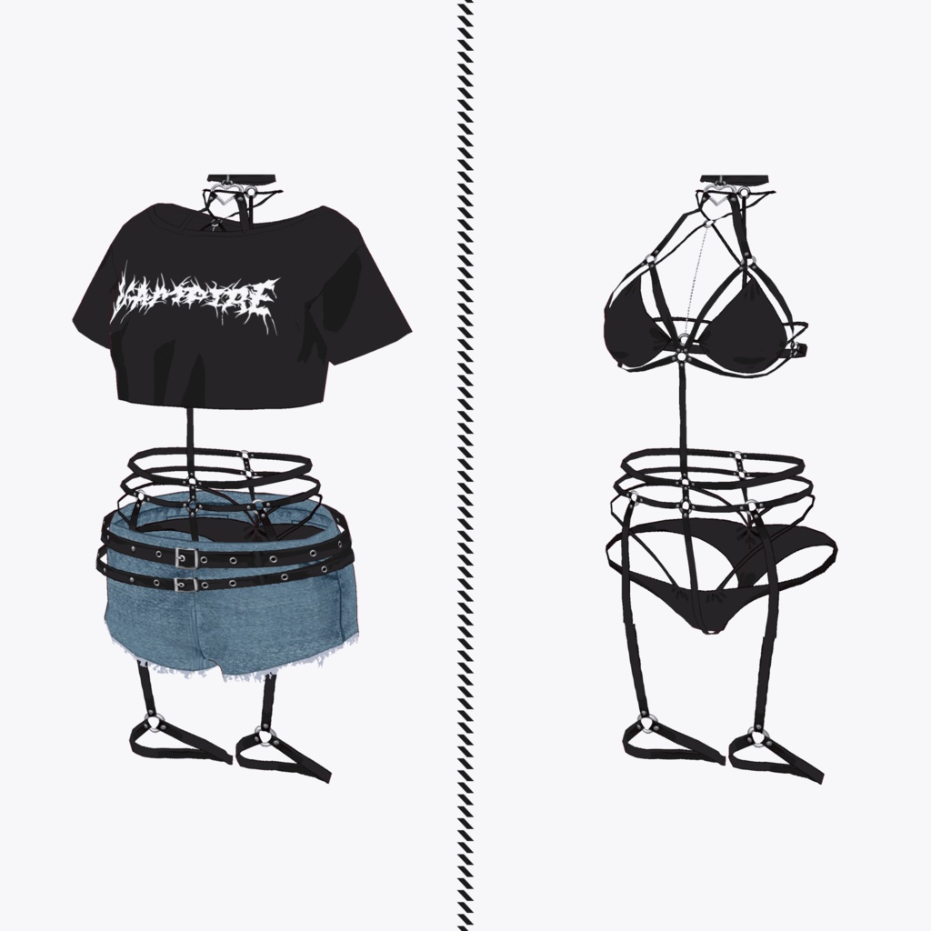 【VRoid向けテクスチャ】SummertimeRoomwear