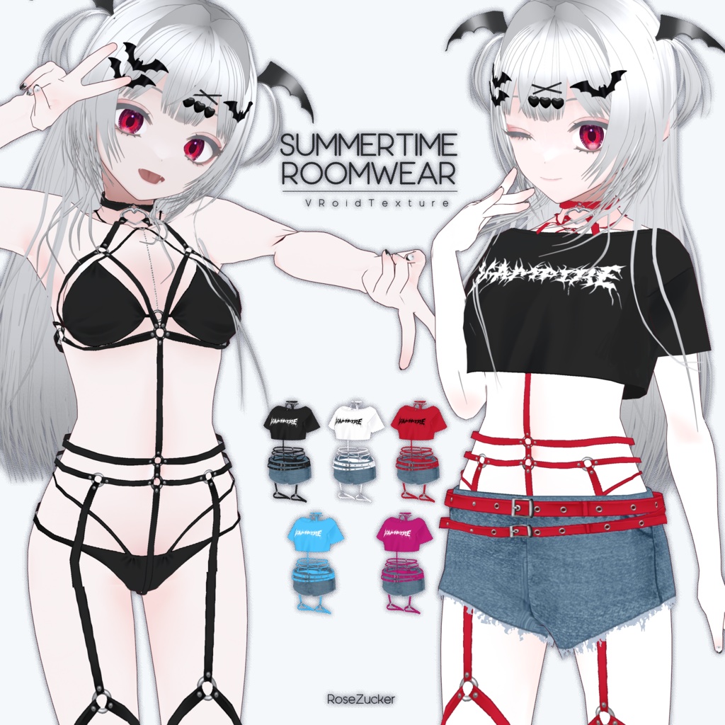 【VRoid向けテクスチャ】SummertimeRoomwear