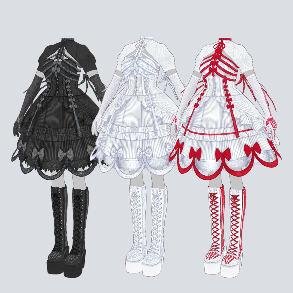 【VRoid向けテクスチャ】SkeletonGhostDress