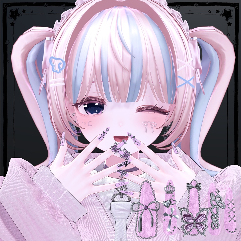 SALE!【6Avatar対応】ButterflyCrownNail 【MA対応】
