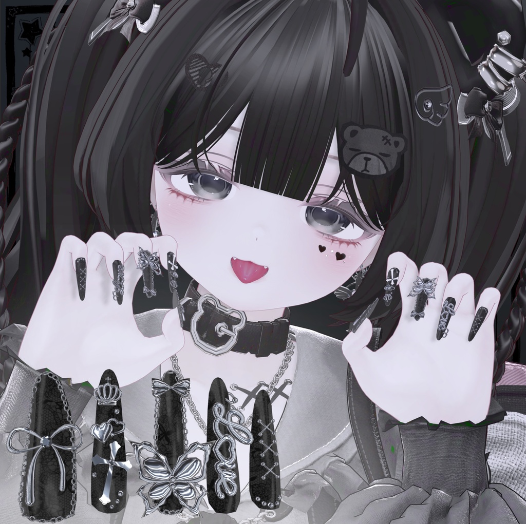 SALE!【6Avatar対応】ButterflyCrownNail 【MA対応】
