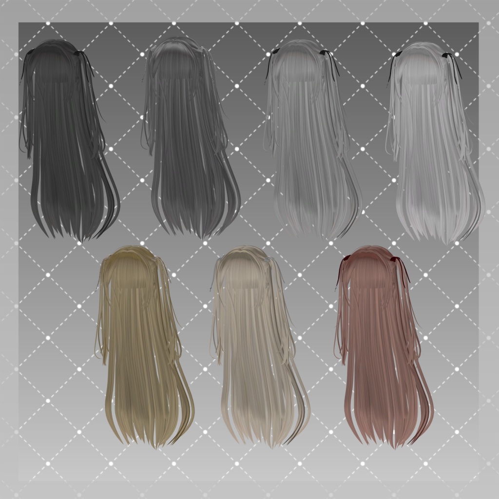 【無料版あり】Melune half twin hair【7Avatar対応】