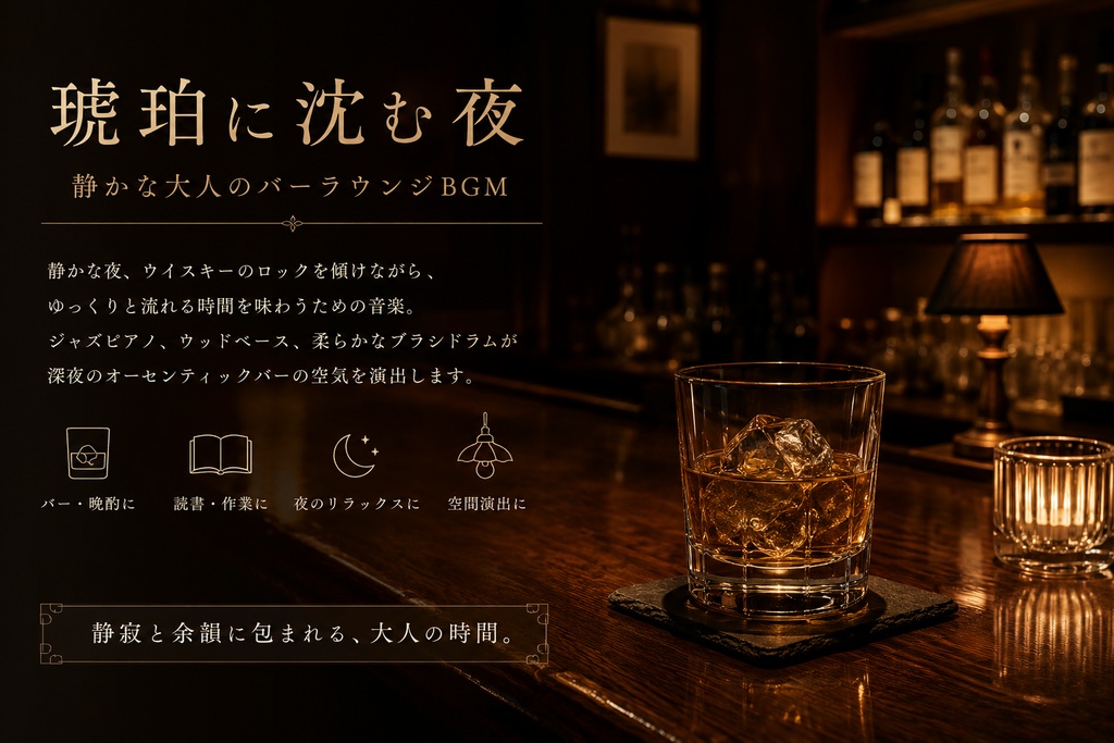 琥珀に沈む夜｜静かな大人のバーラウンジBGM
