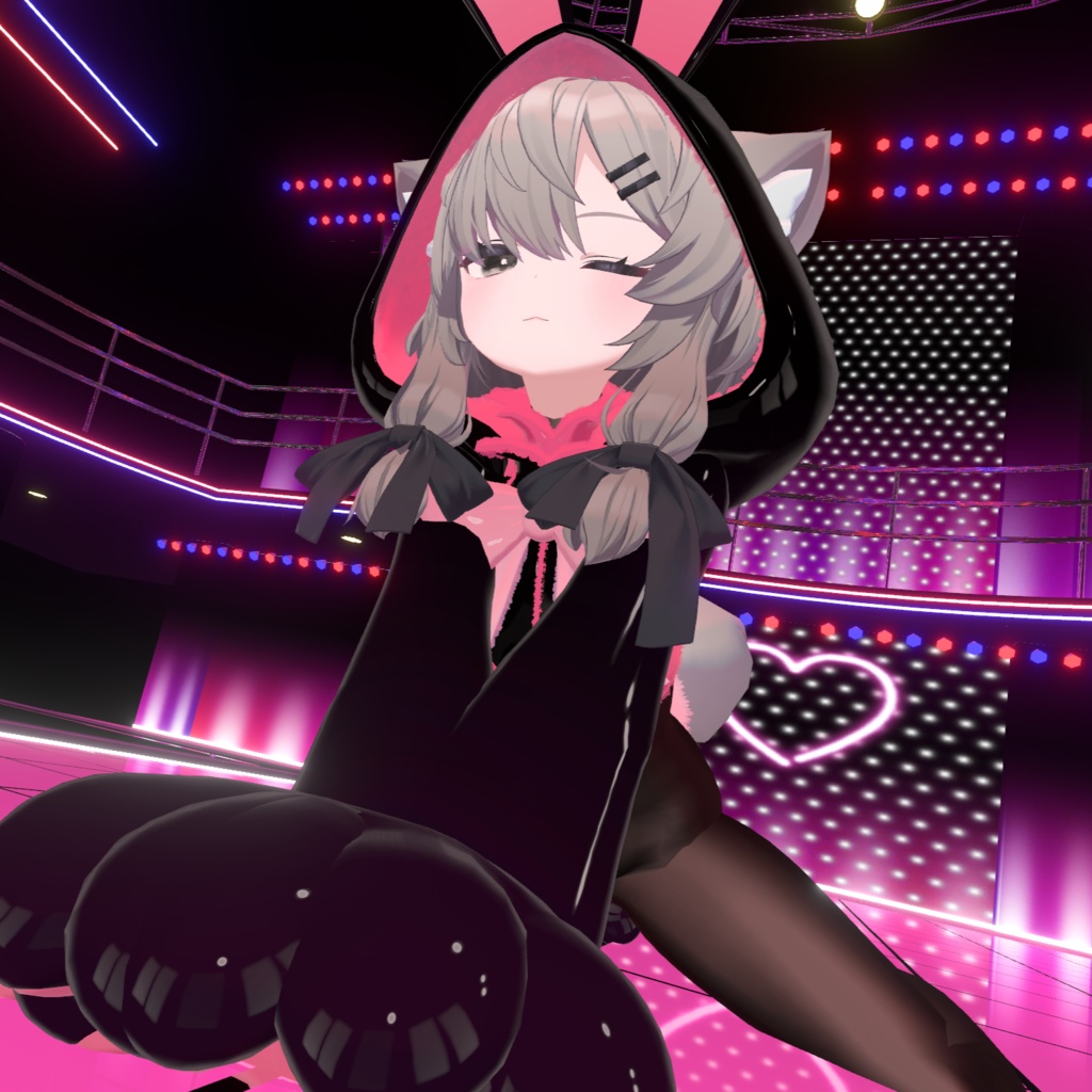【VRChat向け肉球バニーパーカー】PuniBunnyParker【複数アバター対応】