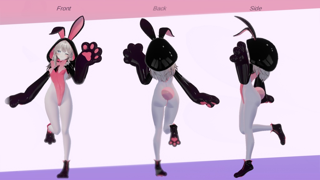 【VRChat向け肉球バニーパーカー】PuniBunnyParker【複数アバター対応】