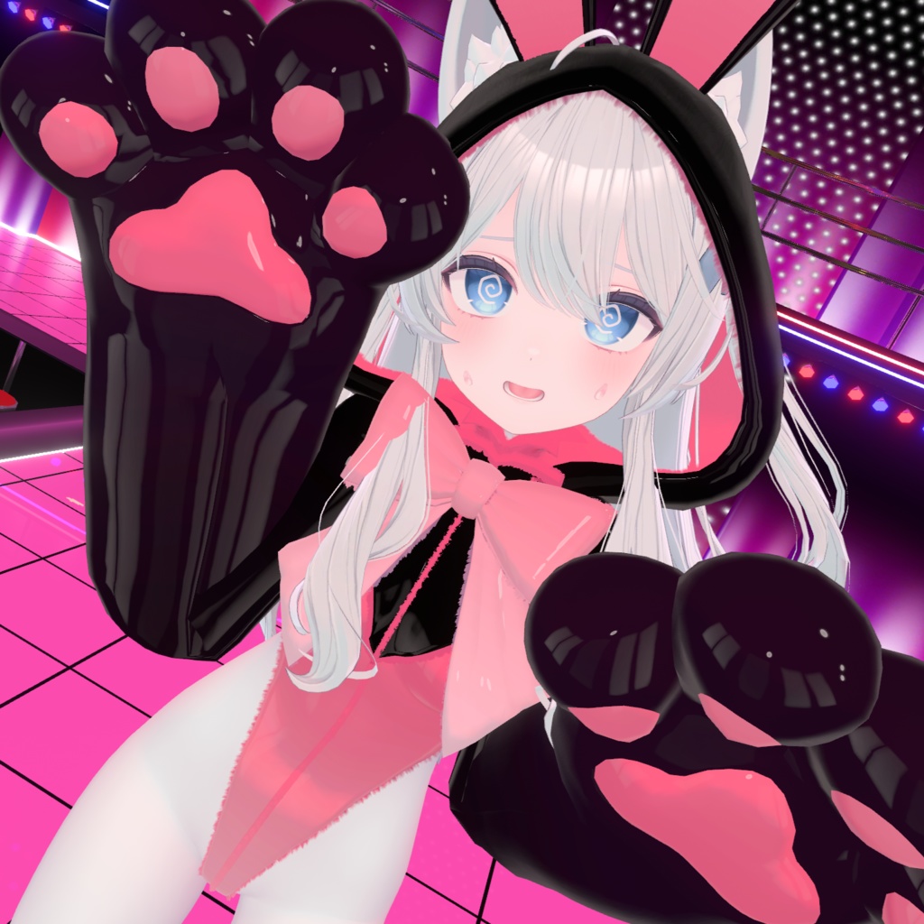 【VRChat向け肉球バニーパーカー】PuniBunnyParker【複数アバター対応】