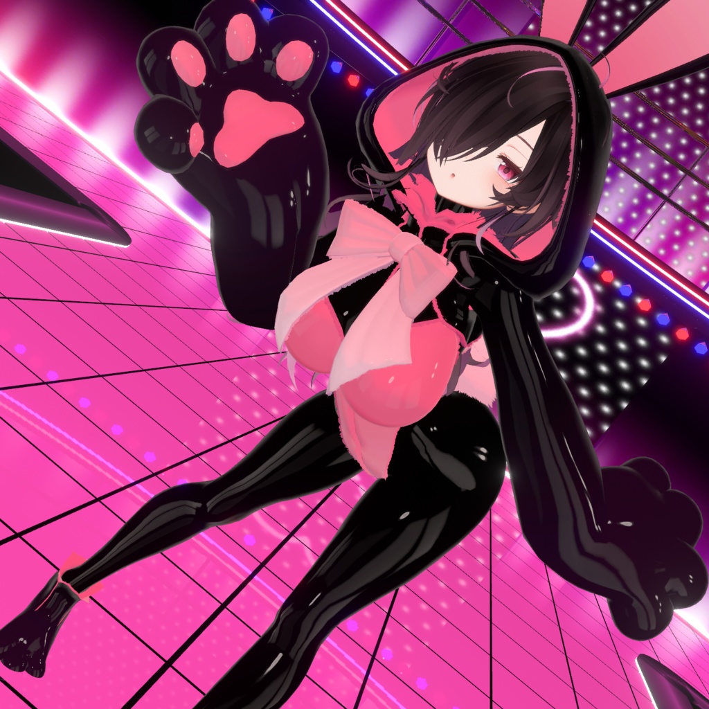 【VRChat向け肉球バニーパーカー】PuniBunnyParker【複数アバター対応】