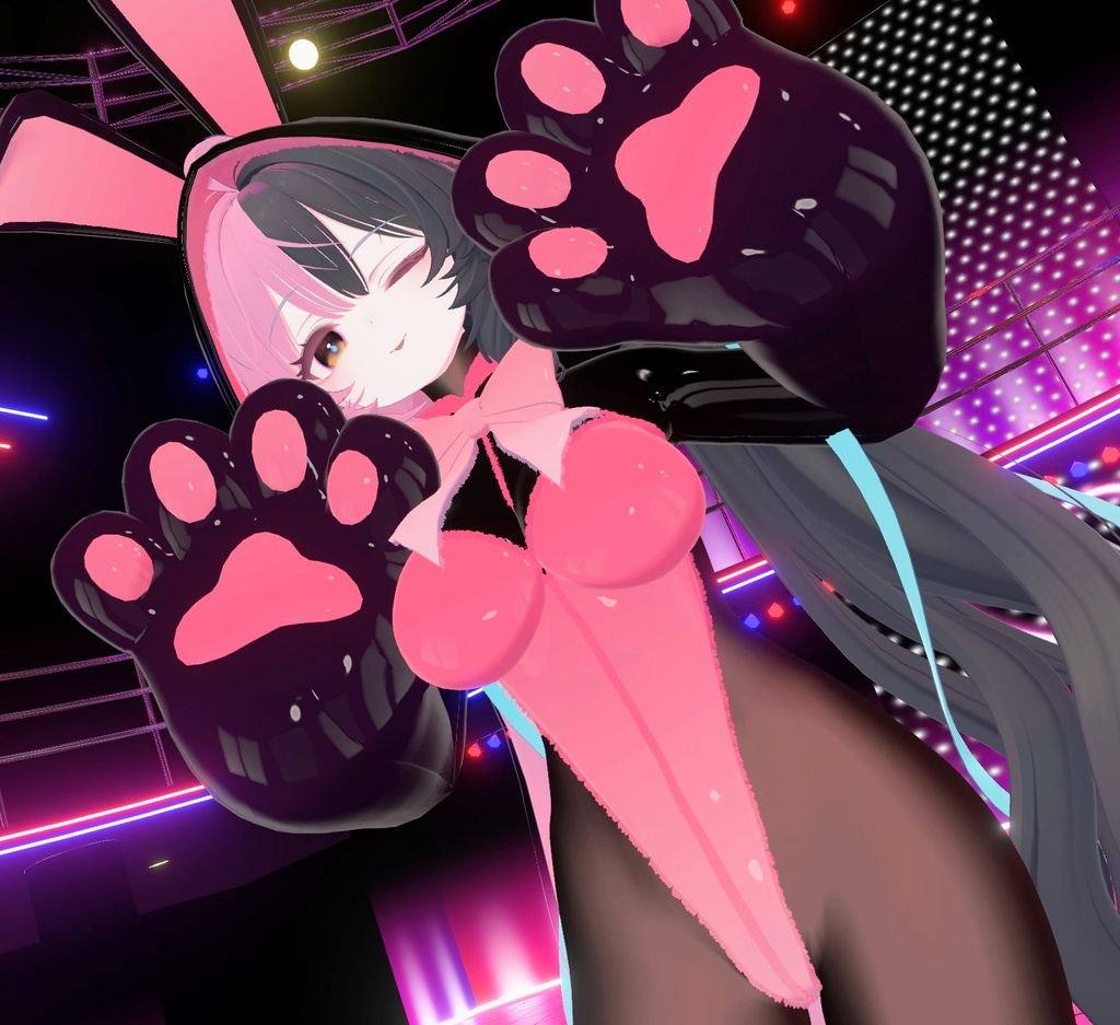 【VRChat向け肉球バニーパーカー】PuniBunnyParker【複数アバター対応】