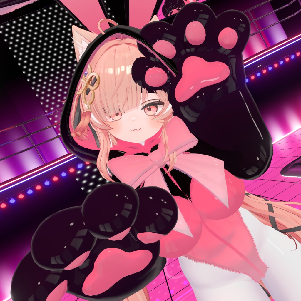 【VRChat向け肉球バニーパーカー】PuniBunnyParker【複数アバター対応】