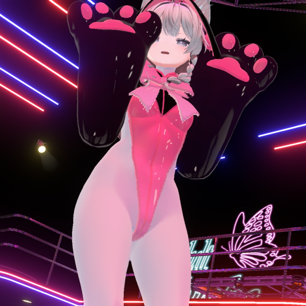 【VRChat向け肉球バニーパーカー】PuniBunnyParker【複数アバター対応】